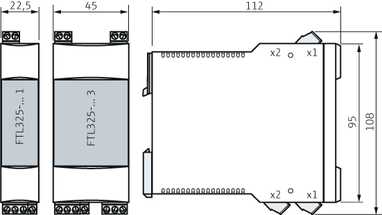 NAMUR Isolating amplifier - FTL325N - Dimensions