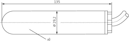 Float switch for point level detection in liquids - Dimensions