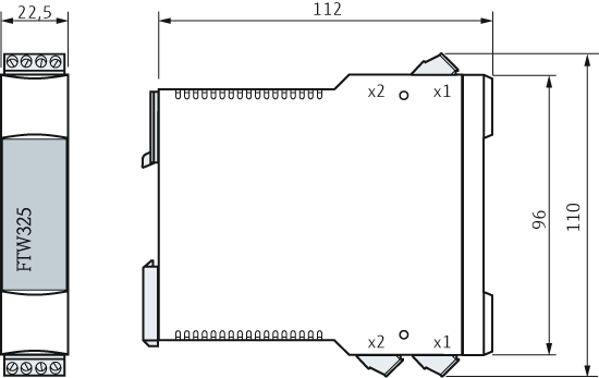 Switching unit FTW325 - Dimensions