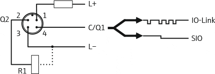 Liquipoint FTW33 - IO-Link z jednym wyjściem sygnalizacyjnym