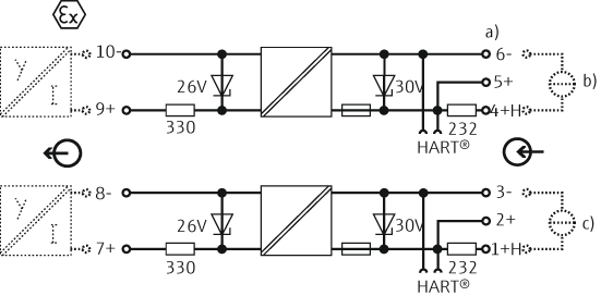 Passive barrier RB223 electrical connection 2